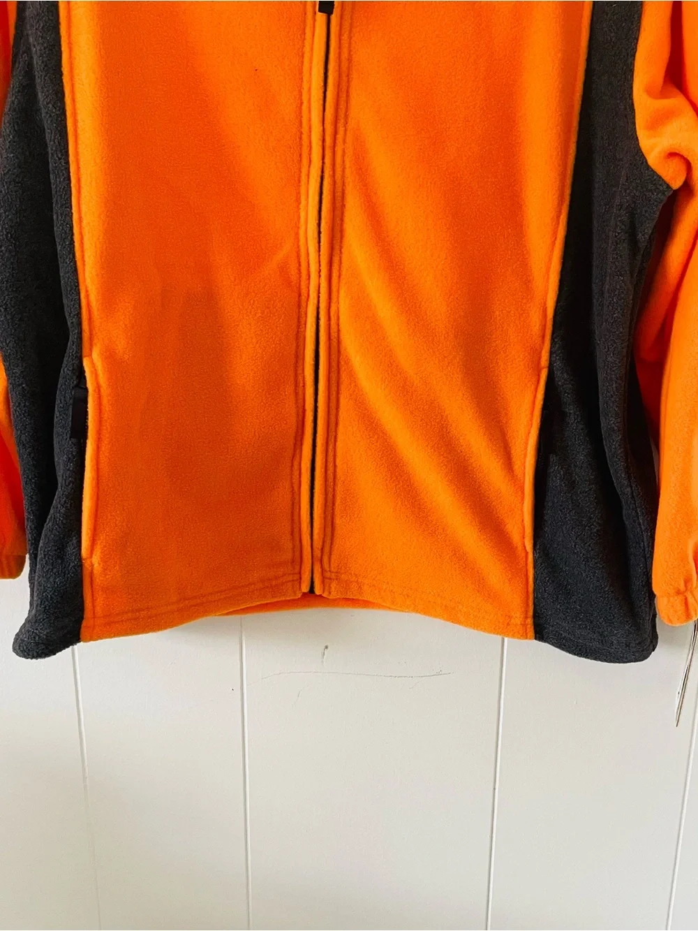 Pressbox Orange and Black Zip Fleece Jacket